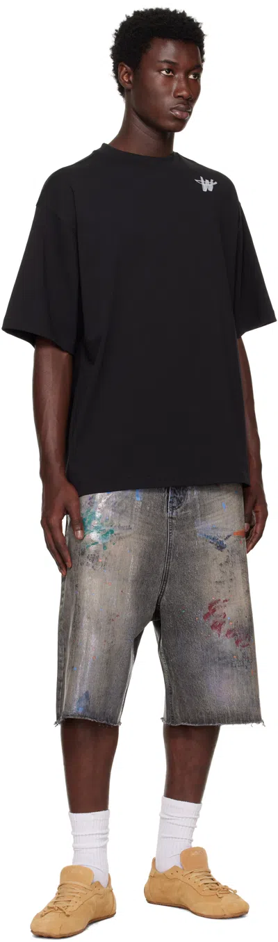 We11 Done Logo-print Oversized T-shirt In Black