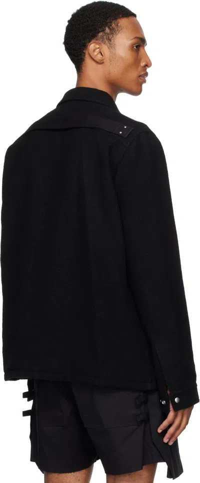 Rick Owens Collared Shirt Jacket Featuring Front Pockets