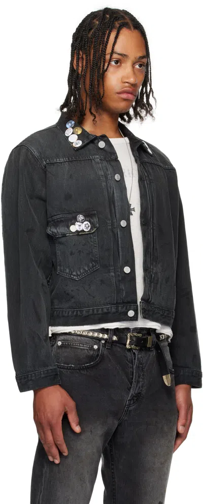 Enfants Riches Deprimes Black Type Vii Pin Assemblage Denim Jacket
