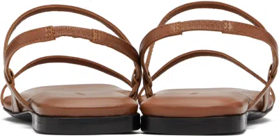 Anine Bing Hilda Flat Sandals In Cognac