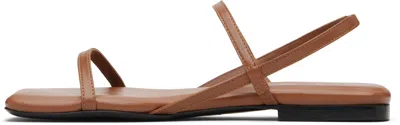 Anine Bing Hilda Flat Sandals In Cognac