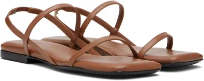 Anine Bing Hilda Flat Sandals In Cognac