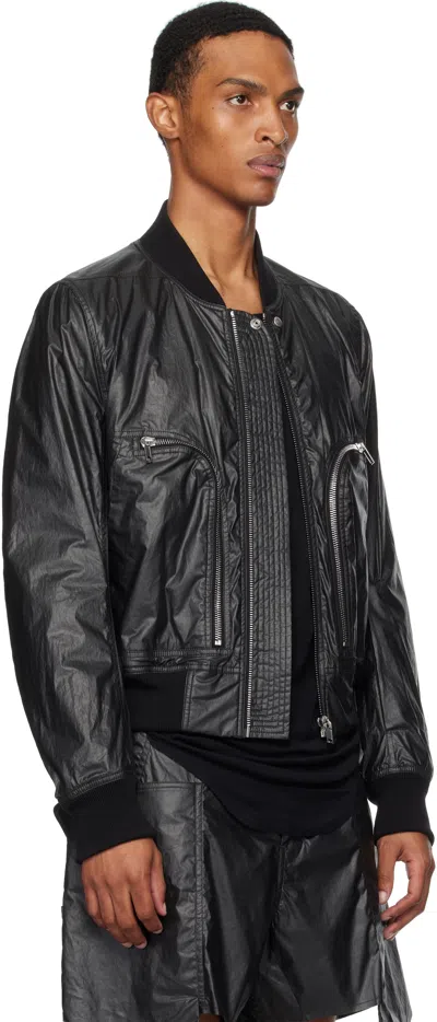 Rick Owens Black Bauhaus Flight Bomber Jacket