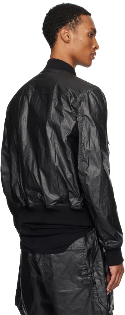 Rick Owens Black Bauhaus Flight Bomber Jacket
