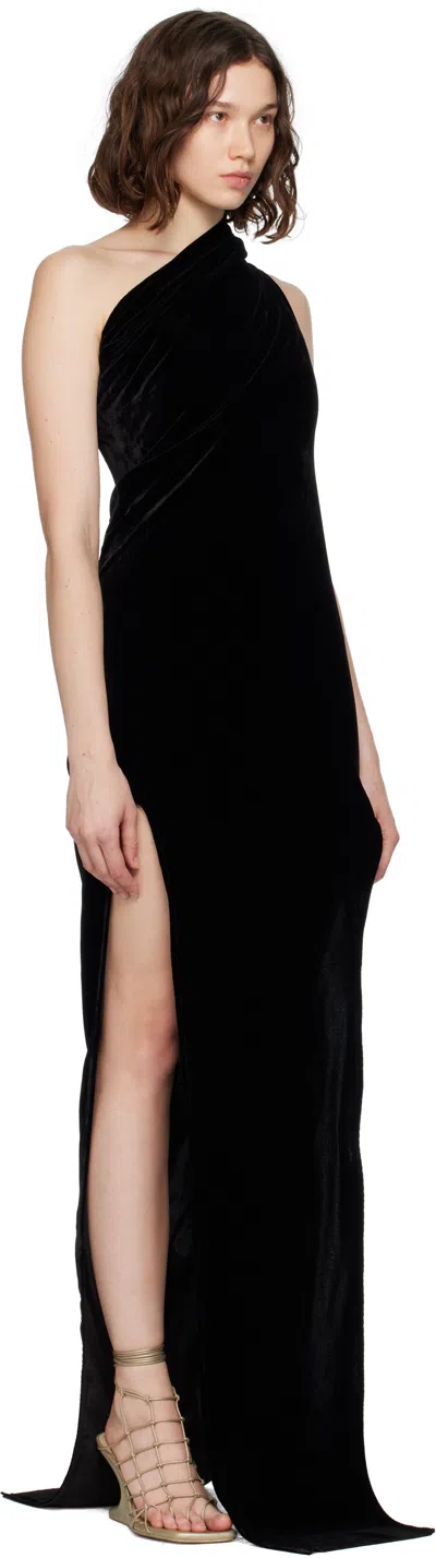 Rick Owens Black Concordians Athena Arrowhead Maxi Dress