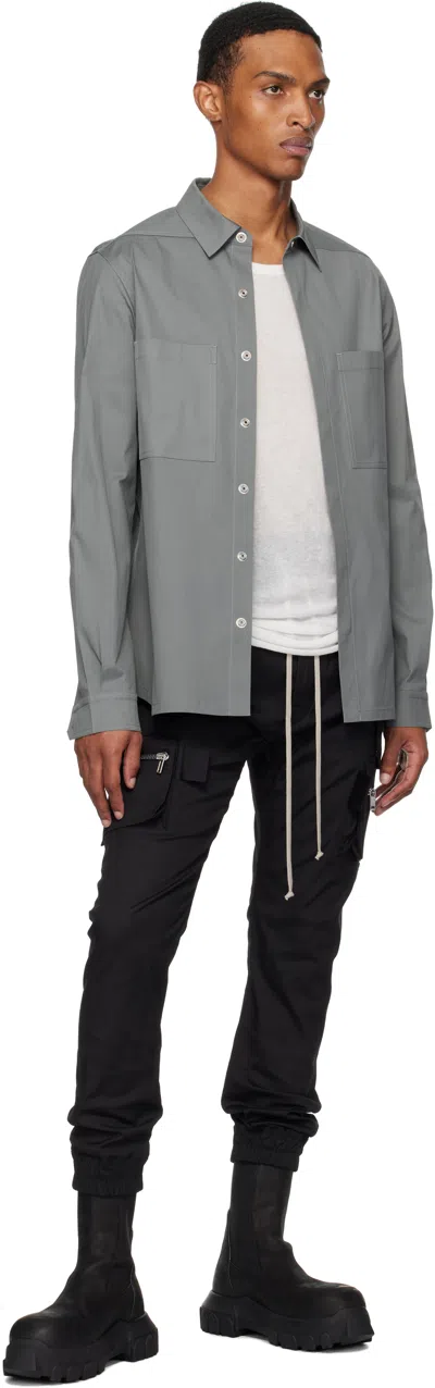 Rick Owens Gray Concordians Outer Shirt In Gray