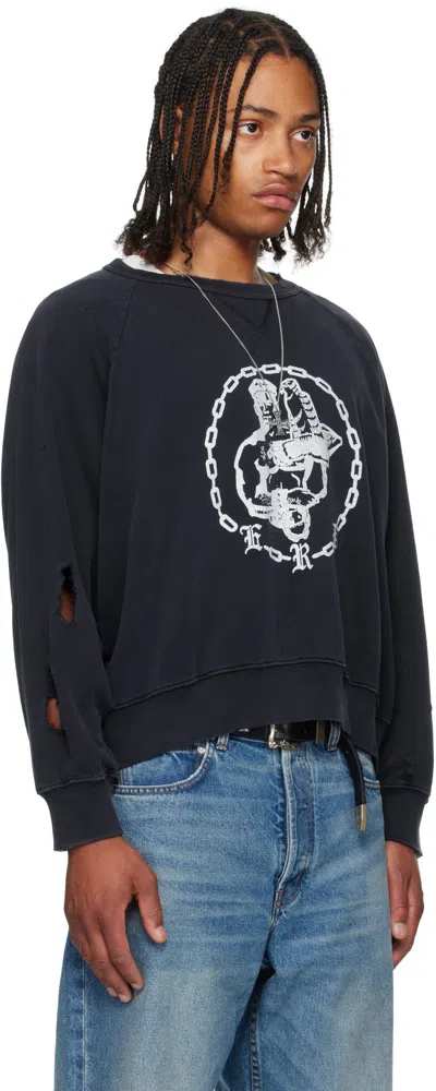 Enfants Riches Deprimes Enfants En Chaine Printed Distressed Cotton-jersey Sweatshirt