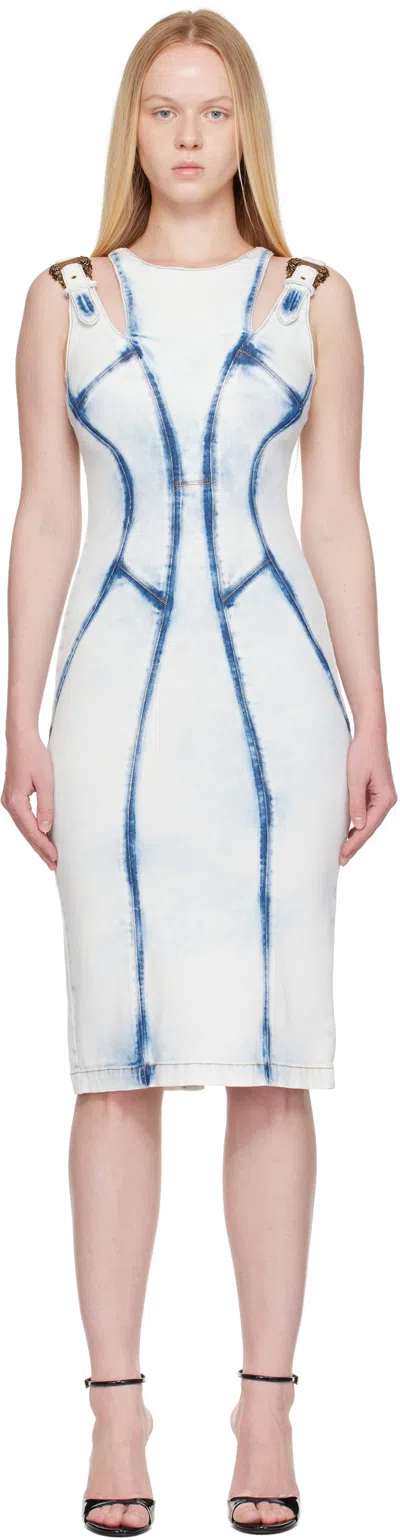 Versace Jeans Couture Blue Buckled Minidress