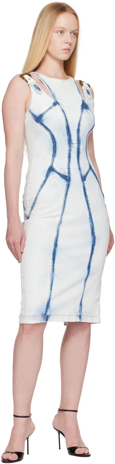 Versace Jeans Couture Blue Buckled Minidress