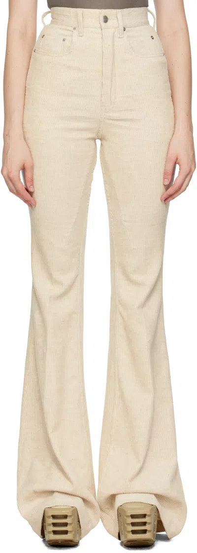 Rick Owens Off-white Concordians Bolan Bootcut Trousers