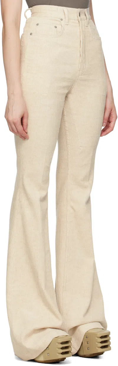 Rick Owens Off-white Concordians Bolan Bootcut Trousers