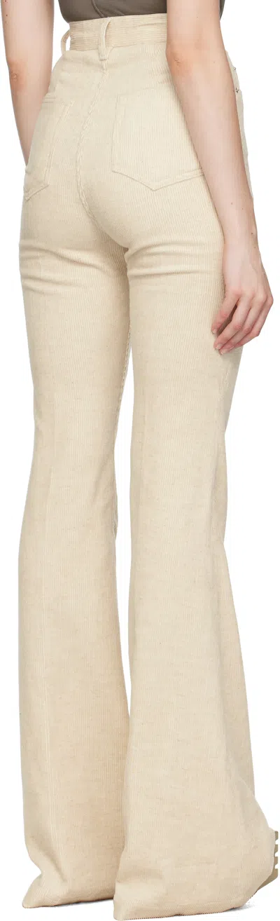Rick Owens Off-white Concordians Bolan Bootcut Trousers