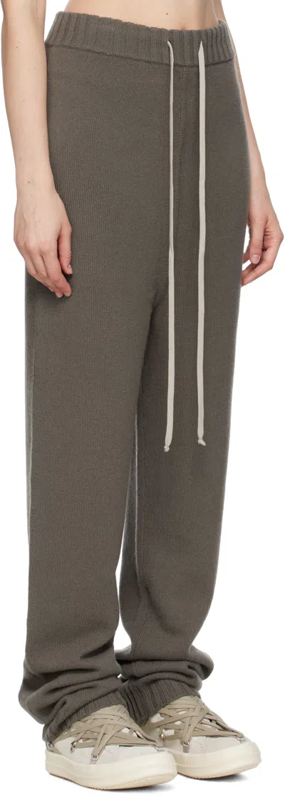 Rick Owens Gray Concordians Rasato Cashmere Knit Lounge Pants