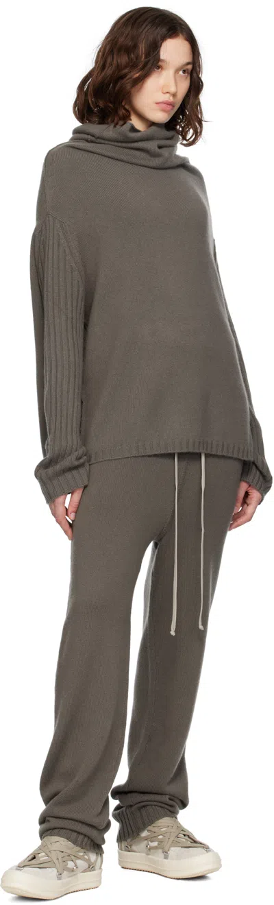 Rick Owens Gray Concordians Rasato Cashmere Knit Lounge Pants