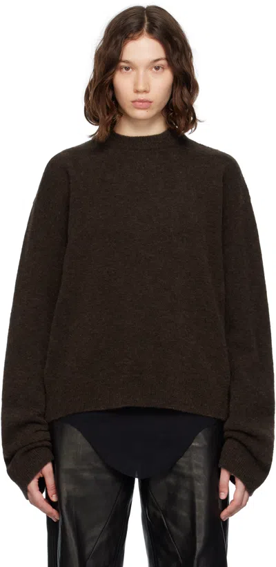 Rick Owens Brown Concordians Tommy Ls Sweater