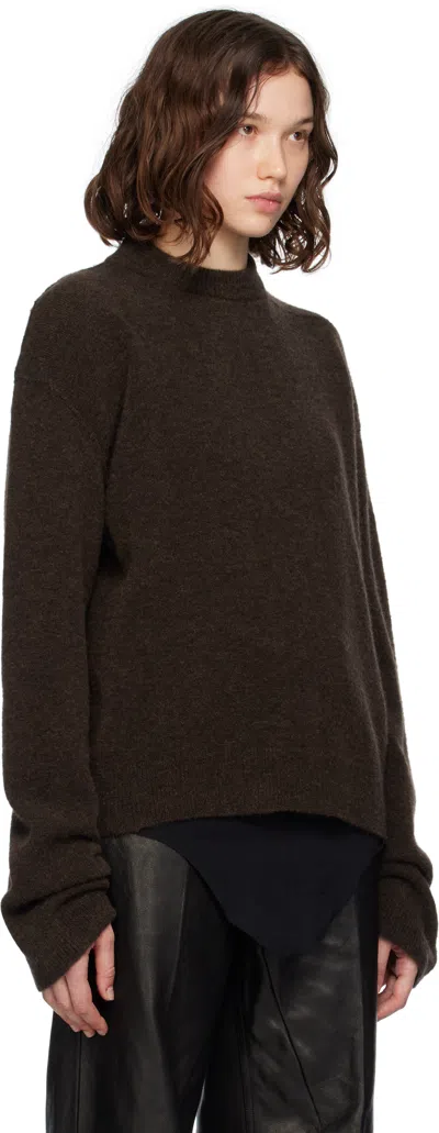 Rick Owens Brown Concordians Tommy Ls Sweater