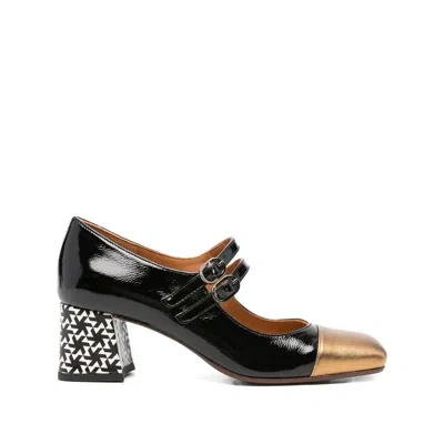 Chie Mihara 55mm Geometric-block Heel Pumps In Black