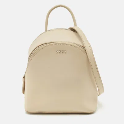 Pre-owned Dkny Off Leather Mini Bryant Backpack Crossbody Bag