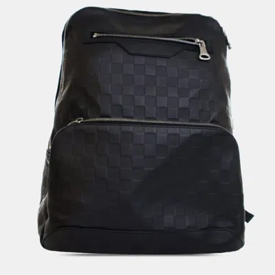 Pre-owned Louis Vuitton Damier Infini Avenue Backpack In Black