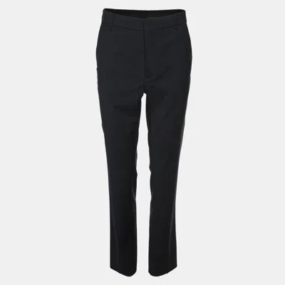 Pre-owned Fendi Blue Imperial Stretch Wool Blend Trouser S