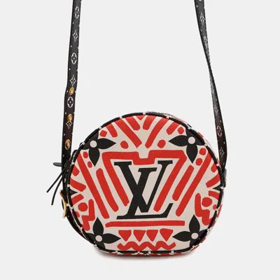 Pre-owned Louis Vuitton Lv Crafty Boite Chapeau Soupour Claim Rouge Monogram / Giant In Multi