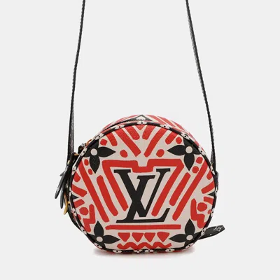 Pre-owned Louis Vuitton Lv Crafty Boite Chapeau Soupour Claim Rouge Monogram / Giant In Multi