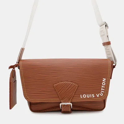 Pre-owned Louis Vuitton Montsouris Messenger Brown Epi Xl