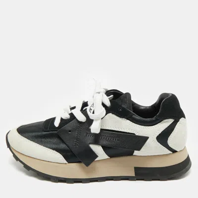 Pre-owned Off-white Two Tone Nylon And Suede Hg Runner Sneakers Size 37