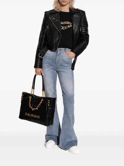 Balmain B-court Leather Sneakers