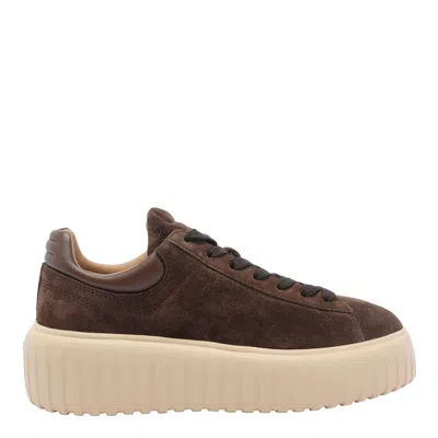 Hogan Leather Lace-up Sneakers Platform Sole