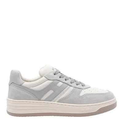 Hogan Sneakers With Perforated Toe Box And Contrasting Accents In Gray