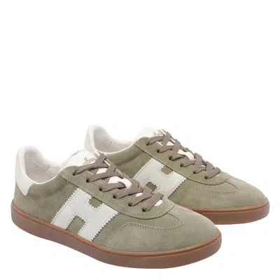 Hogan Round Toe Suede Low Top Sneakers