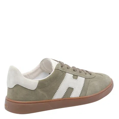 Hogan Round Toe Suede Low Top Sneakers