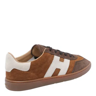 Hogan Low Top Suede Sneakers With Contrast Panel In Multi
