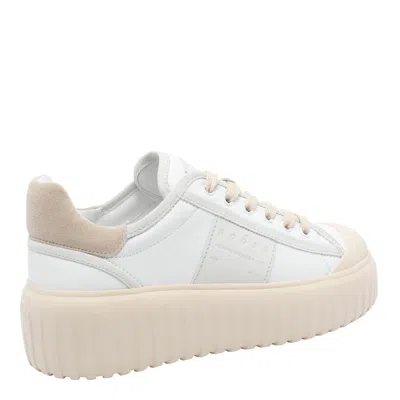 Hogan Low Top Sneakers Platform Sole In White