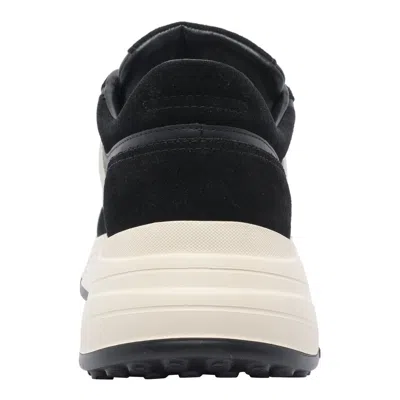 Hogan Suede And Nappa Leather Sneakers With Contrast Panel In Neutral