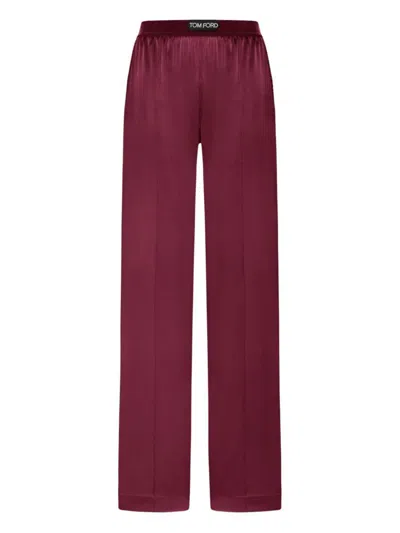 Tom Ford Wide-leg Trousers With Satin Finish
