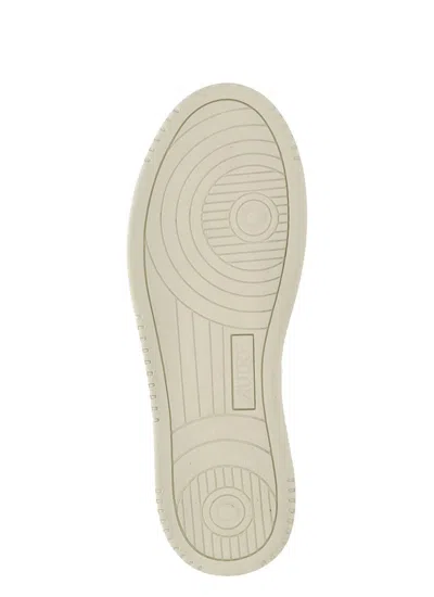 Autry Medalist Low White Leather And Suede Bottle Sneakers In White
