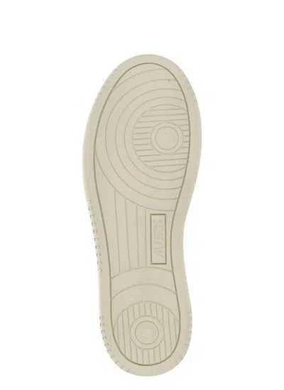 Autry Medalist Low Sneakers In Goatskin And Suede In Multi