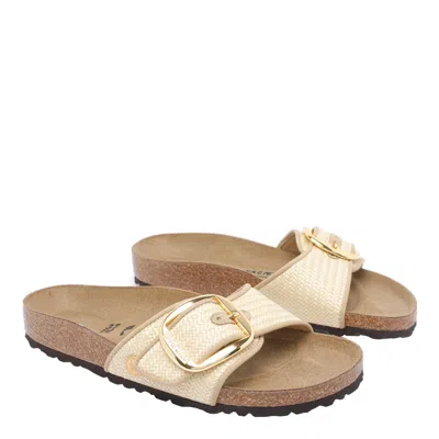 Birkenstock Madrid Big Buckle Raffia Slipper