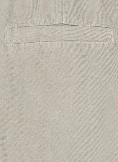 Brunello Cucinelli Linen Bermuda Shorts In Gray