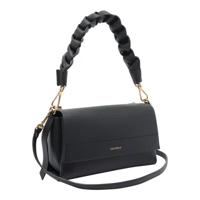 Coccinelle Boheme Grana Double Shoulder Bag In Black
