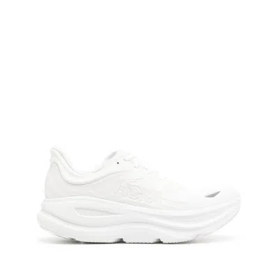 Hoka M Bondi 9 Synthetic Fabric Sneakers In White