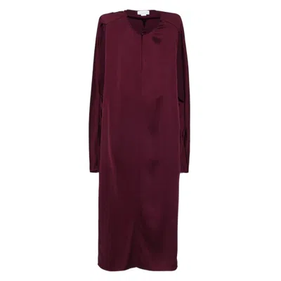 Stella Mccartney Evening Dress With Cut-out Details In Satin In Brown