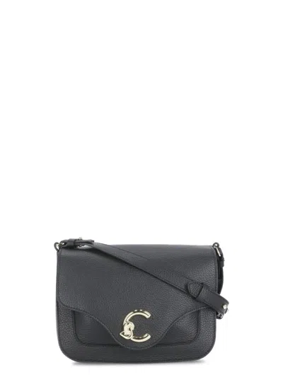 Coccinelle Black Leather Shoulder Bag In Black