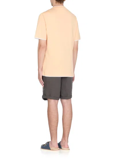 Brunello Cucinelli Relaxed-fit Cotton T-shirt With Contrasting Inserts