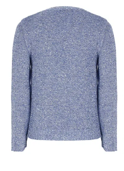 Kangra Cashmere Sequin-embellished Relaxed Fit Jacket With Deep V-neckline In Blue