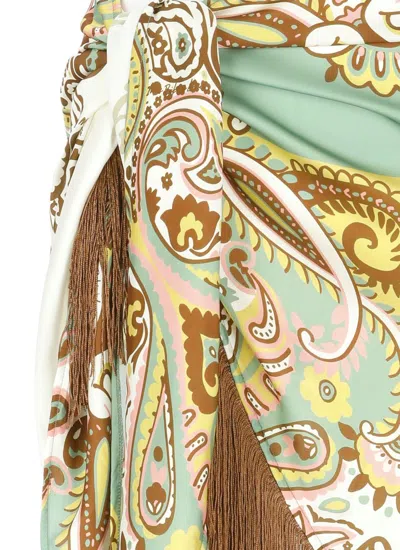Miss Bikini Paisley Sarong In Green
