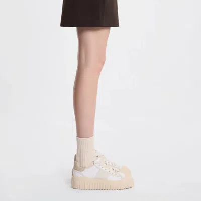 Hogan Logo Embossed Lace-up Sneakers In White