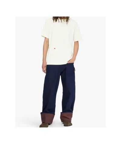 Jw Anderson Cotton T-shirt Neck Crew Short Sleeves In Nude
